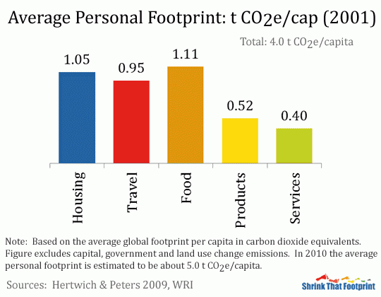 what is a carbon footprint in 5 main categories